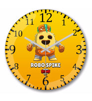 Brawl Stars Robo  Spıke  Duvar Saati Bombeli Gercek Cam