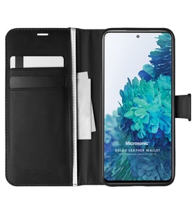 Microsonic Samsung Galaxy S20 FE Kılıf Delux Leather Wallet Siyah