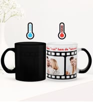 BK Gift Kişiye Özel 3 Fotoğraflı ve Mesajlı Film Şeridi Sihirli Cam Kupa Bardak, Sevgiliye Hediye, Arkadaşa Hediye, Doğum Günü Hediyesi
