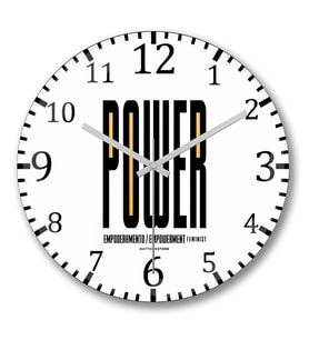Power Duvar Saati Bombeli Gercek Cam