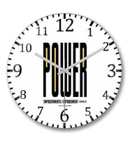 Power Duvar Saati Bombeli Gercek Cam