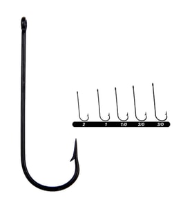 Youvella Delikli Uzun Black Nikel Olta İğnesi Black Nickel-NO:2/0