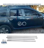 Dacia Duster Krom Cam Çıtası 4 Parça 2010-2018 Paslanmaz Çelik