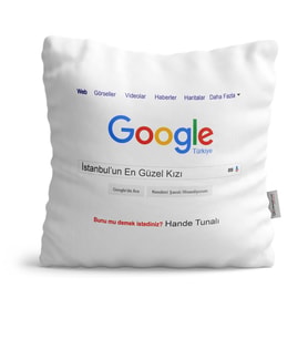 BK Gift Kişiye Özel Google Şehrin En Güzel Kızı  Yastık  1