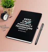 BK Gift Kişiye Özel Eczacı Teknisyeni Siyah Defter Kalem Seti