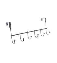 Kapı Arkası Askılık 6 Kancalı Metal (Gümüş)