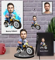 Kişiye Özel Erkek Karikatürlü 5 li Hediye Seti Model-4