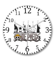 One Piece Nakama Duvar Saati Bombeli Gercek Cam