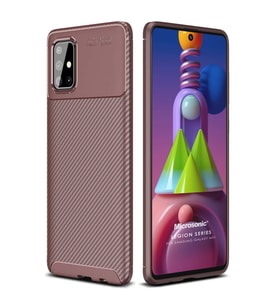 Microsonic Samsung Galaxy M51 Kılıf Legion Series Kahverengi