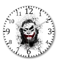 Coringa Joker Duvar Saati Bombeli Gercek Cam