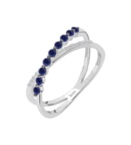 Sirius Safir Taşlı ve Pırlantalı Orbit Yüzük 0704R0383