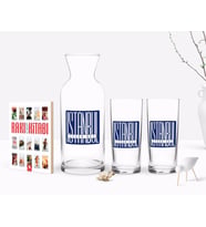 BK Gift Kişiye Özel Renkli Baskılı İstanbul Tasarımlı Turistik İkili Rakı Bardağı Karaf ve Cep Kitabı Hediye Seti-2 (Model 1)