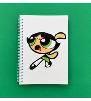 Powerpuff Girls Buttercup Baskı Spiral Telli A5 96 Yaprak Çizgisiz Defter PYTKDT032 (Karışık)