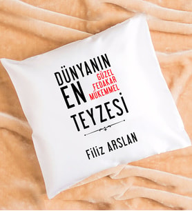 Teyze Tasarımlı Kişiye Özel Hediye Teyze Yastık