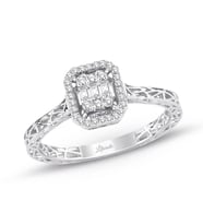 0.17 Ct. Modern Tasarım Baget Pırlanta Yüzük