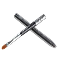 Profesyonel Makyaj Pudra Fondöten Göz Farı Eyeliner Dudak Fırçası Moda Tasarım  Gümüş