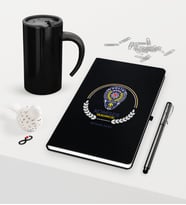 BK Gift Kişiye Özel Komiser Yardımcısı Temalı Siyah Defter Kalem Termos Mug Seti - 2 (Model 1)