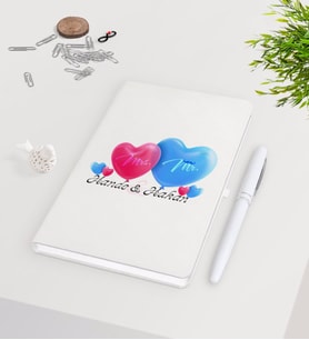 BK Gift Kişiye Özel Sevgililer Günü Beyaz Defter Kalem Seti-4