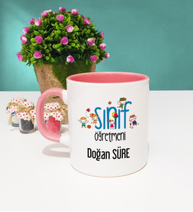 Sınıf Öğretmeni Kupa Bardak Pembe