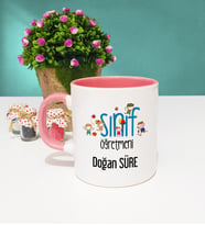 Sınıf Öğretmeni Kupa Bardak Pembe
