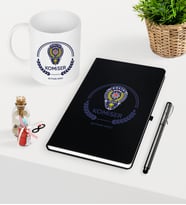 BK Gift Kişiye Özel Komiser Temalı Siyah Defter Kalem Kupa Seti - 2 (Model 1)