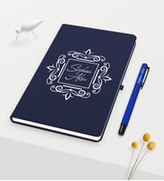 BK Gift Kişiye Özel İsimli Lacivert Defter Kalem Seti - 1 (Model 1)