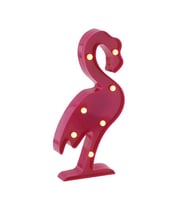 30cm Led Işıklı Plastik Flamingo Gece Lambası (Fuşya)