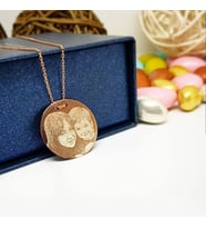Kişiye Özel Fotoğraf Baskılı Gümüş Kolye Özel Gün Hediyesi (Gold)