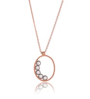 5 Taşlı Kolye - Rose