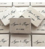 Doğal Taş Magnet *Nişan - Kına - Nikah - Düğün* Hediyelikleri 30 Adet