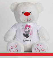 Kişiye Özel Peluş Ayıcık 50cm 86816 (Beyaz)
