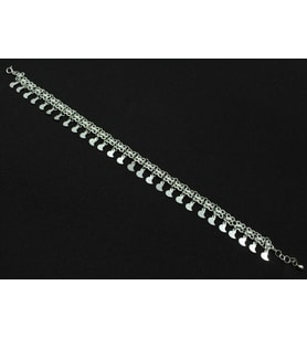 Gümüş Halhal Pullu Sallantılı Gümüş Bayan Halhalı Model Aykat Halhal THL-09