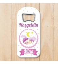 Pembe Bebek 2 Temalı Uzun (dik ) Açacak Magnet