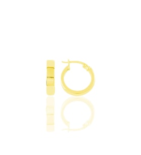 Gümüş altın rengi 17 mm şarnel halka küpe SGTL9641GOLD