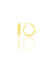 Gümüş altın rengi 17 mm şarnel halka küpe SGTL9641GOLD