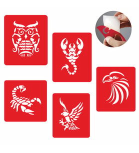 Akrep Kartal Dövmesi Şablon Seti Tattoo SPREYSİZ