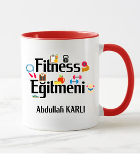Fitness Eğitmeni Kupa Bardağı Kırmızı