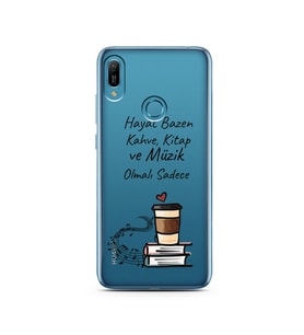 Hayat Bazen Tasarımlı Süper Şeffaf Silikon Telefon Kılıfı Huawei Y6 Prime (2019)