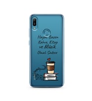 Hayat Bazen Tasarımlı Süper Şeffaf Silikon Telefon Kılıfı Huawei Y6 Prime (2019)
