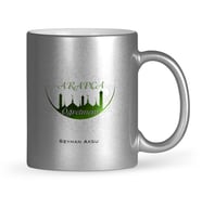 BK Gift Kişiye Özel Arapça Öğretmeni Gümüş Yaldızlı Kupa Bardak  2