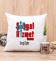 Sosyal Hizmet Uzmanı Yastık ve Silver Kupa Bardak