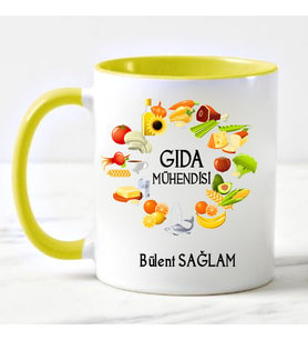 Gıda Mühendisi Kupa Bardağı Sarı