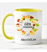 Gıda Mühendisi Kupa Bardağı Sarı