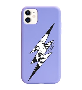 Iphone 11 Flash Tasarımlı Mor Lansman Telefon Kılıfı