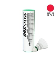 Yonex Mavis 350 (6'lı) Beyaz Badminton Topu - Yeşil Bant