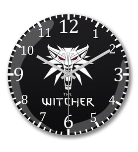 Camiseta The Witcher Duvar Saati Bombeli Gercek Cam