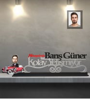 Kişiye Özel İş Adamı Karikatürlü Kolay Yetişmiyor Ahşap Biblo Bay-28
