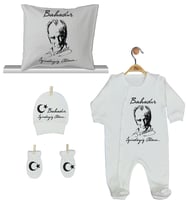 Pia Baby Gl 1952-04 İsme Özel Yastık Tulum Set