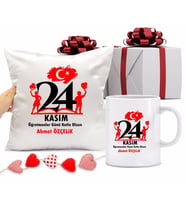 Öğretmen Kupa Bardağı ve Yastığı Hediye Seti (Model 1)