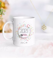 BK Gift Kişiye Özel 2024 Sana Mutluluk Getirsin Kupa ve Kar Tanesi Kolye-1 (Model 1)